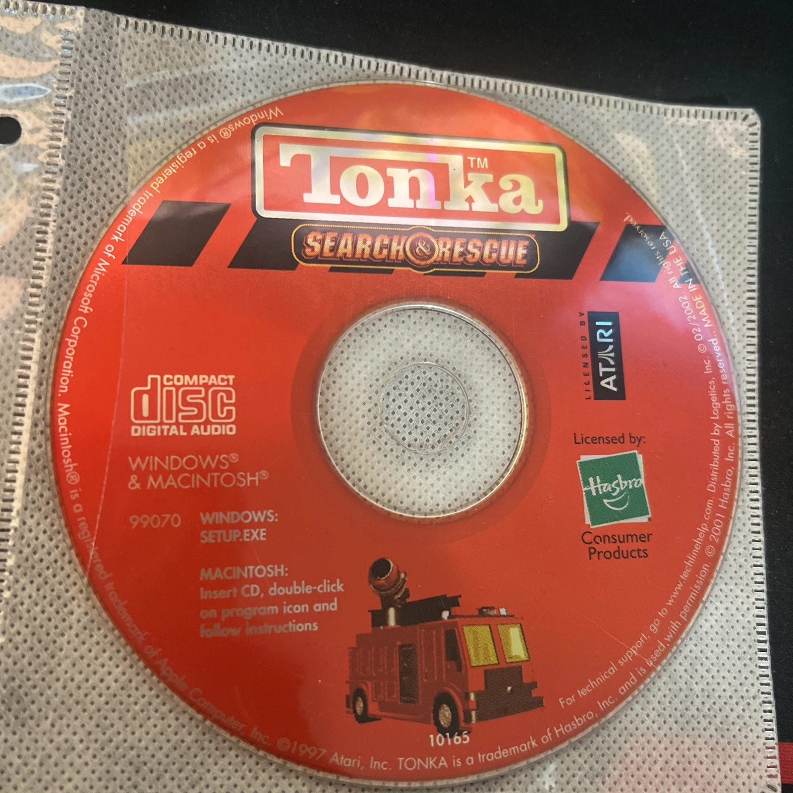 Tonka Search & Rescue PC (Windows/Mac 1997) Disc Only