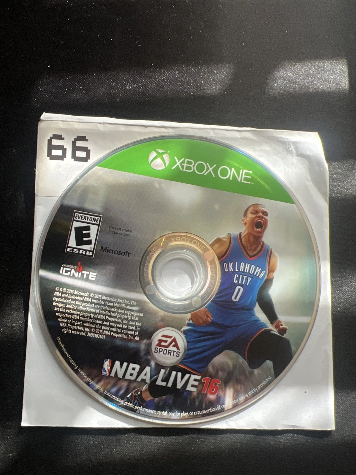 NBA Live 16 - Microsoft Xbox One DISC ONLY, NO USPS TRACKING