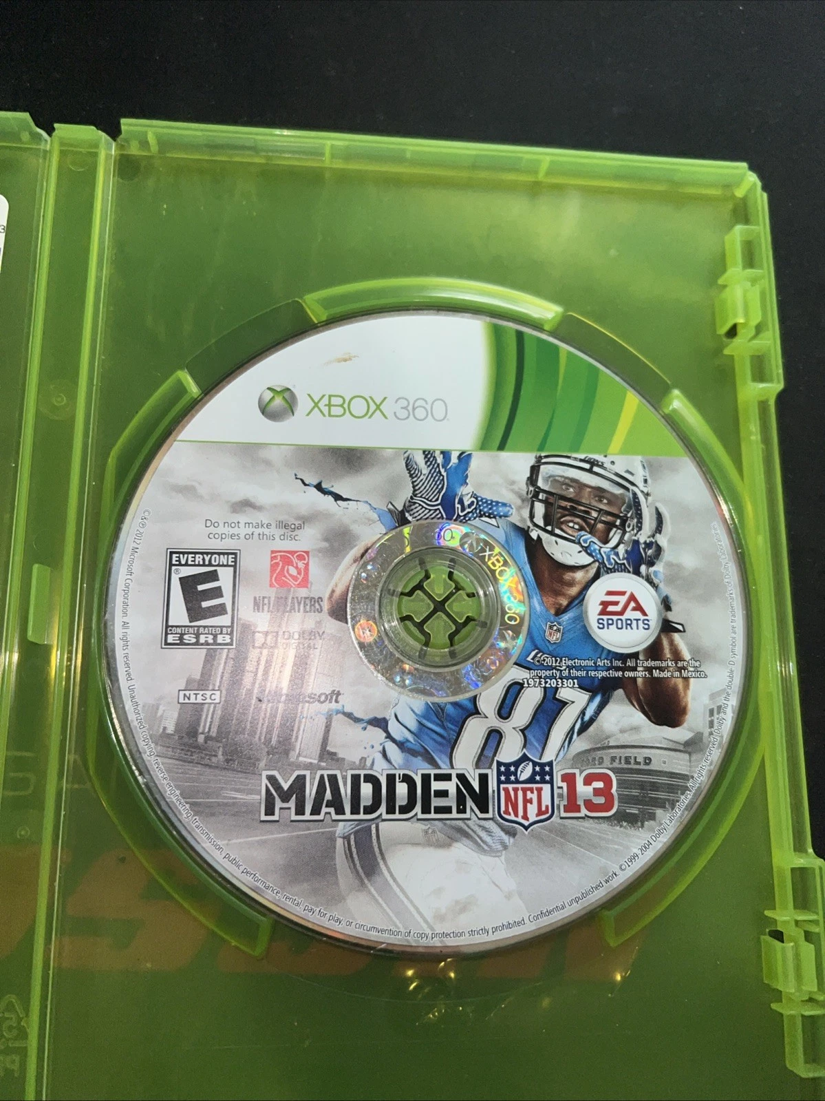 Madden NFL 13 (Microsoft Xbox 360, 2012) Disc Only
