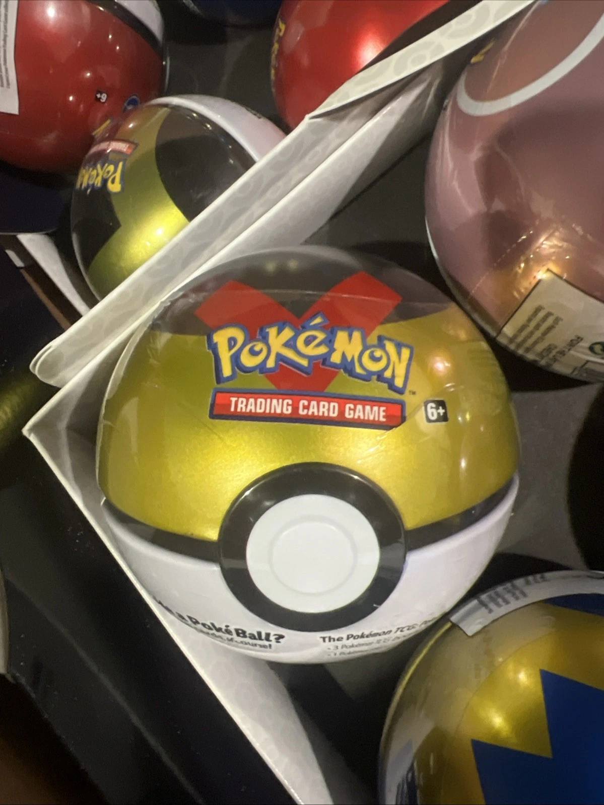 Pokémon TCG: Gold Ball Pokeball Tin (J21, 2022)- Factory Sealed